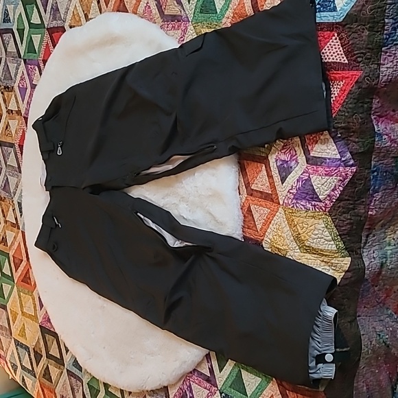 E 408 Black Insulated Thick Winter Snow Pants Outerwear Size Medium - Picture 7 of 15